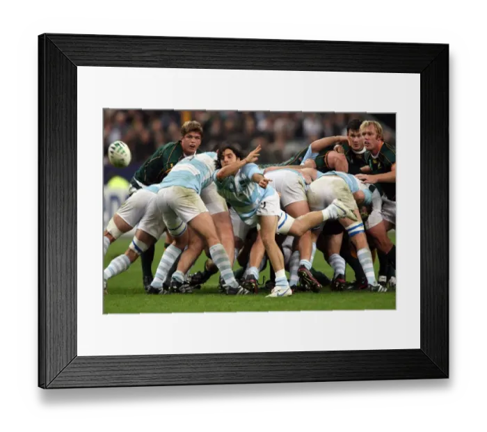 Framed Print : Agustin Pichot Spreads The Ball Framed Print : Agustin Pichot Spreads The Ball