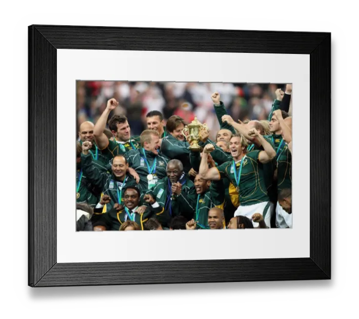 Framed Print : South Africa Celebrate Victory In The World Cup Final Framed Print : South Africa Celebrate Victory In The World Cup Final