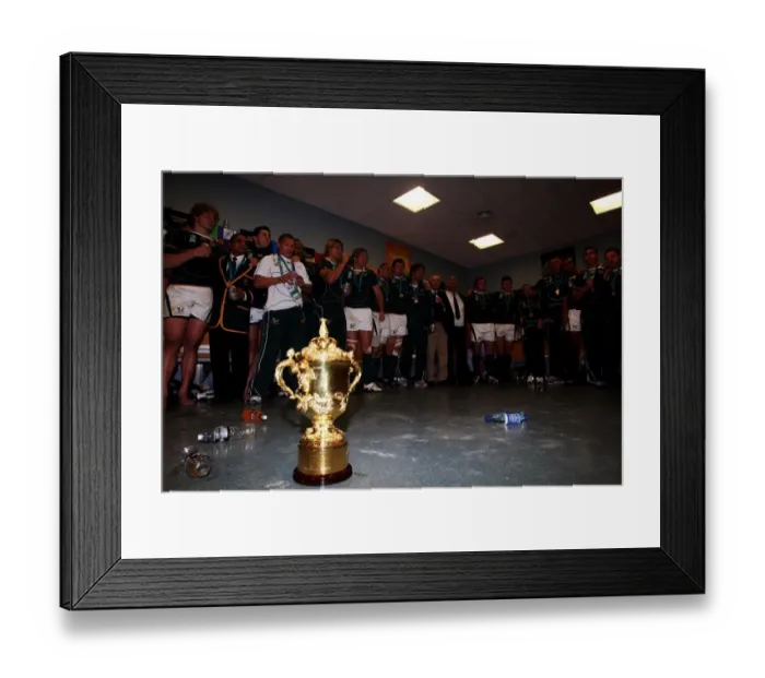 Framed Print : South African Team & Trophy Framed Print : South African Team & Trophy