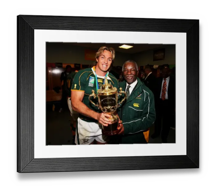 Framed Print : Percy Montgomery & Thabo Mbeki Framed Print : Percy Montgomery & Thabo Mbeki