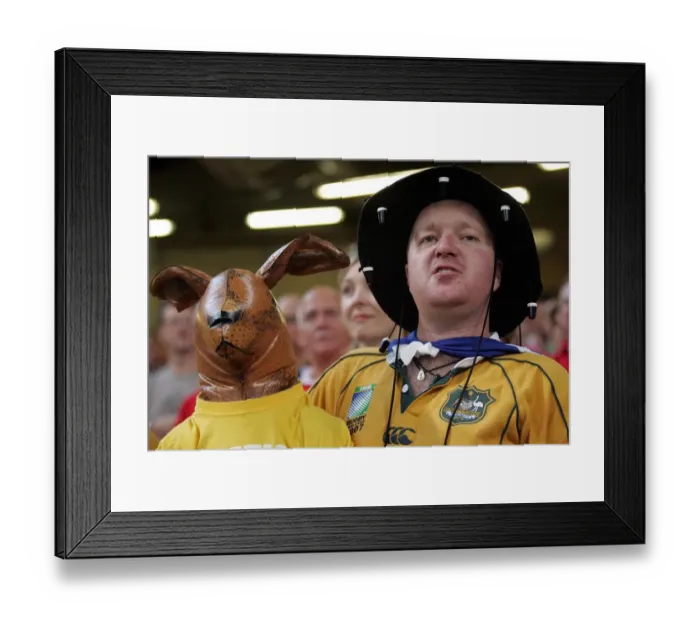 Framed Print : Australian Rugby Fan Framed Print : Australian Rugby Fan