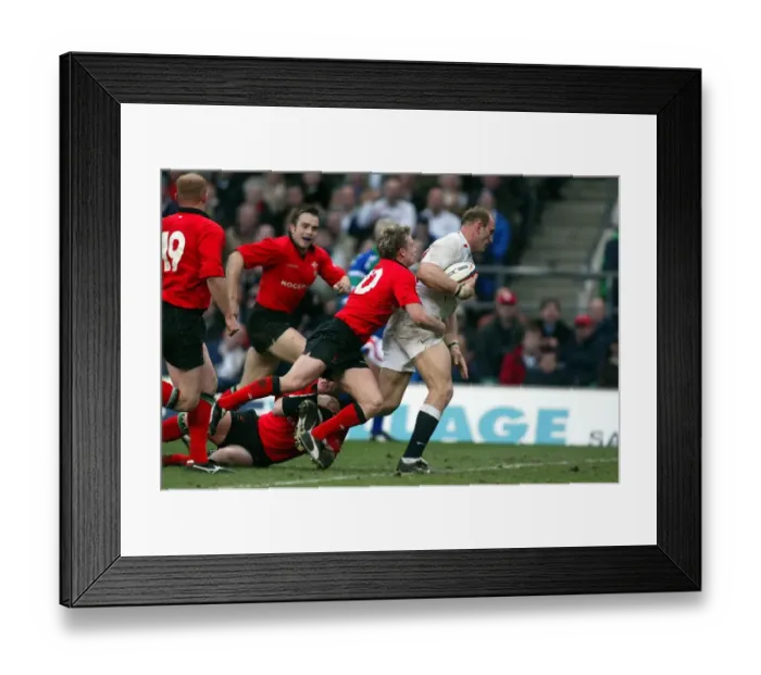 Framed Print : Lawrence Dallaglio & Stephen Jones
