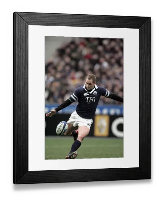 Framed Print : Dan Parks Scotland and Glasgow Rugby France V Scotland Six Nations Stade