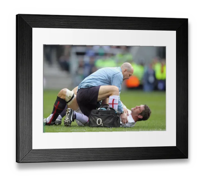 Framed Print : Simon Shaw Injury
