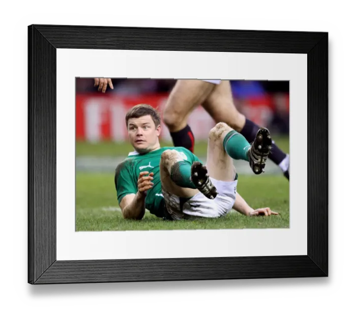 Framed Print : Brian O Driscoll Falls Over Concussed Framed Print : Brian O Driscoll Falls Over Concussed