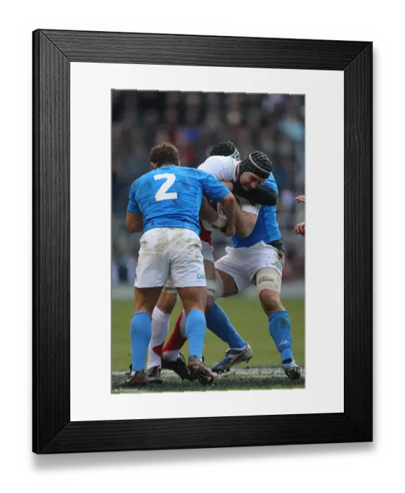 Framed Print : Steve Borthwick, Ongaro & Bortolami Framed Print : Steve Borthwick, Ongaro & Bortolami
