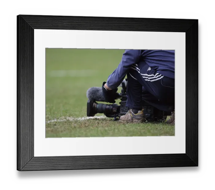 Framed Print : Tv Camera On The Pitch Framed Print : Tv Camera On The Pitch