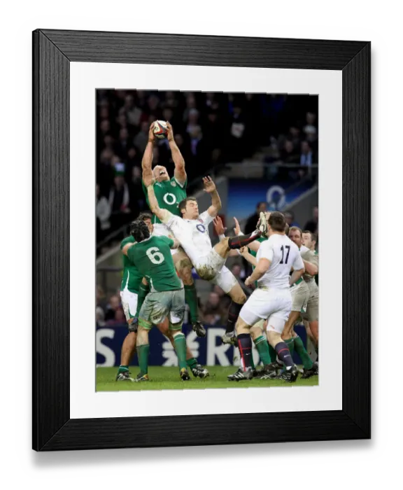 Framed Print : Paul O Connell Catches Ball Framed Print : Paul O Connell Catches Ball