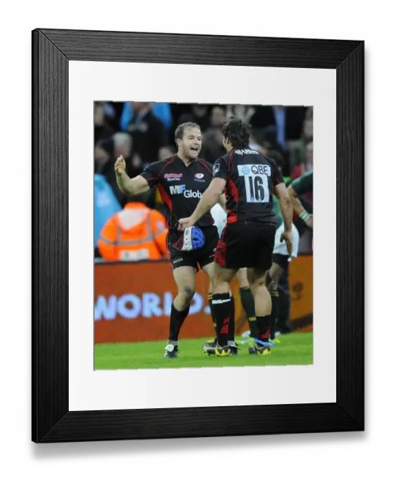 Framed Print : Rodd Penney & Schalk Brits Celebrate Framed Print : Rodd Penney & Schalk Brits Celebrate