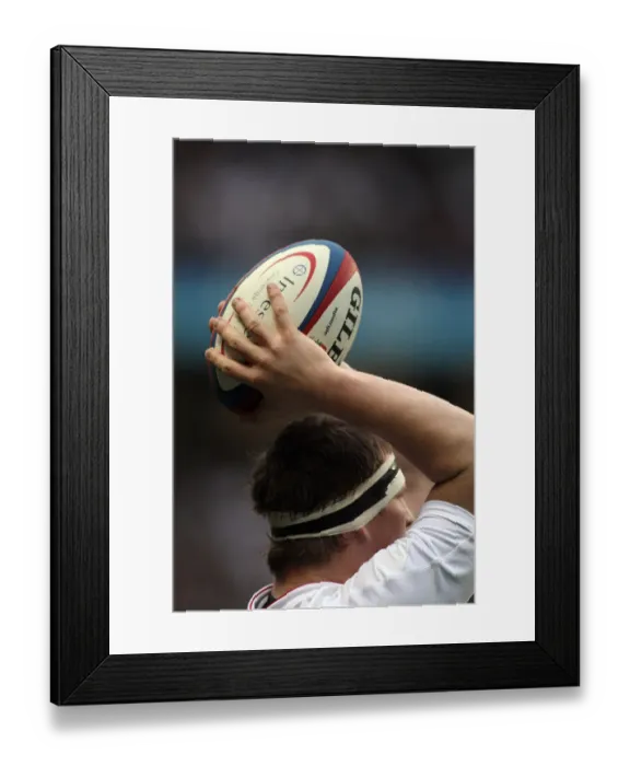 Framed Print : Dylan Hartley Throws Line-Out