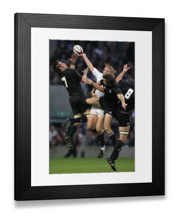 Framed Print : Richie Mccaw & Lewis Moody Challenge For A High Ball Framed Print : Richie Mccaw & Lewis Moody Challenge For A High Ball
