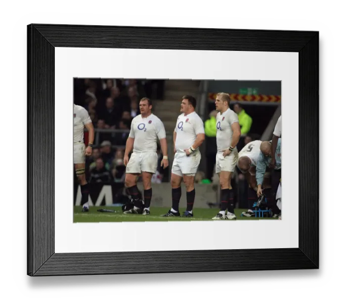Framed Print : Dispondent England Players Tim Payne, Wilson & Haskell Framed Print : Dispondent England Players Tim Payne, Wilson & Haskell