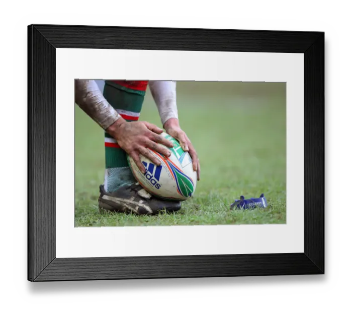 Framed Print : Toby Flood Prepares To Kick
