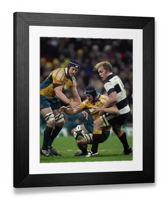 Framed Print : Schalk Burger, Dean Mumm & Chisholm Framed Print : Schalk Burger, Dean Mumm & Chisholm