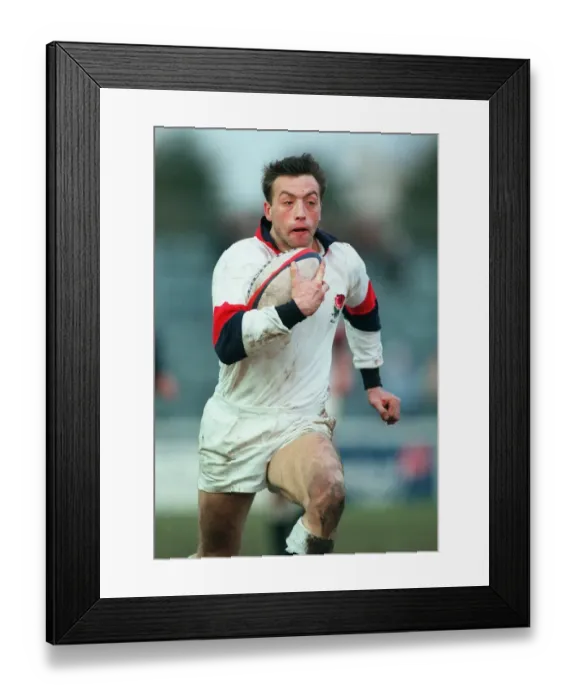 Framed Print : Nick Beal England and Northampton Rugby Union 03 February 1997 Date: 03 February 1997