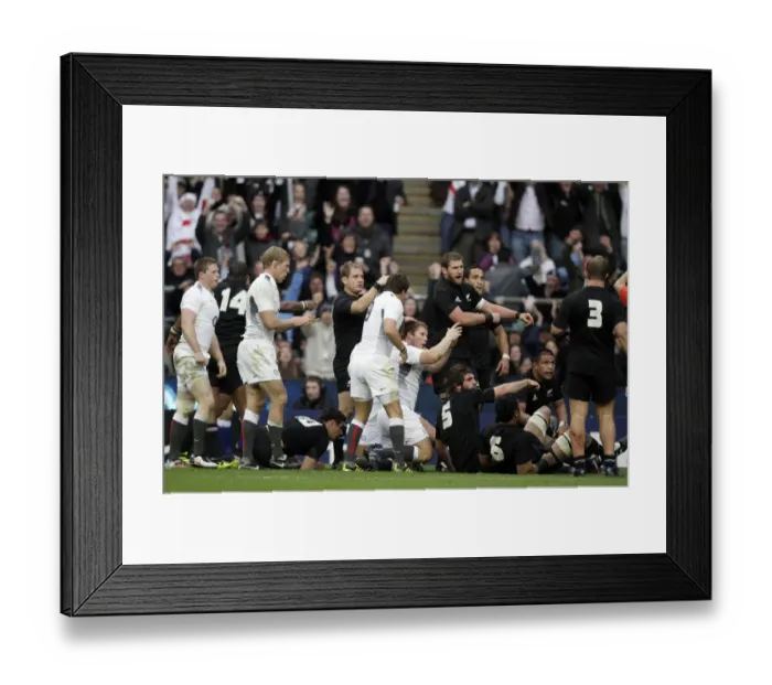Framed Print : Dylan Hartley Touches Down