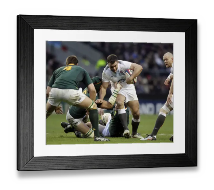 Framed Print : Nick Easter Finds No Way Past The Springboks