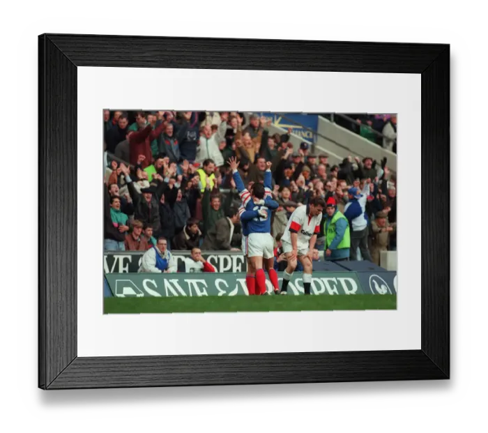 Framed Print : The French Celebrate Win Framed Print : The French Celebrate Win