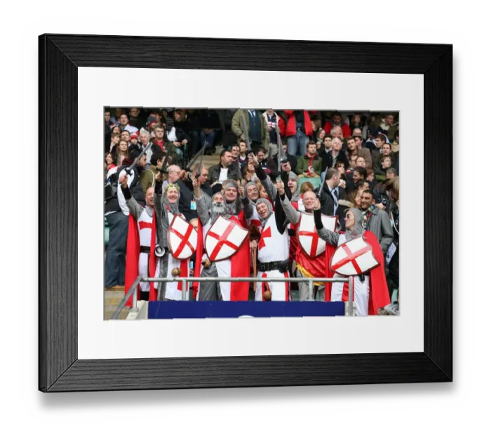 Framed Print : England Fans Dressed As Knights At Twickenham Framed Print : England Fans Dressed As Knights At Twickenham