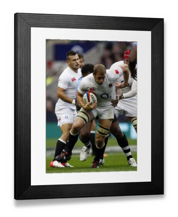 Framed Print : Chris Robshaw On The Ball