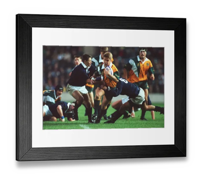 Framed Print : Tim Horan Breaks Past Peters Framed Print : Tim Horan Breaks Past Peters