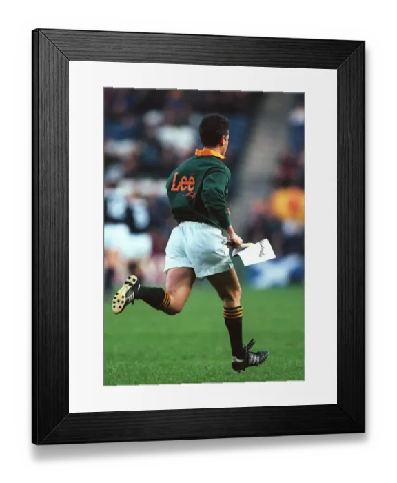 Framed Print : Referee With Sponsored Shirt Framed Print : Referee With Sponsored Shirt