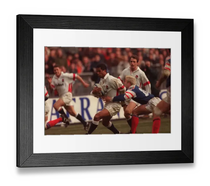 Framed Print : Guscott Beats Castaignede Framed Print : Guscott Beats Castaignede