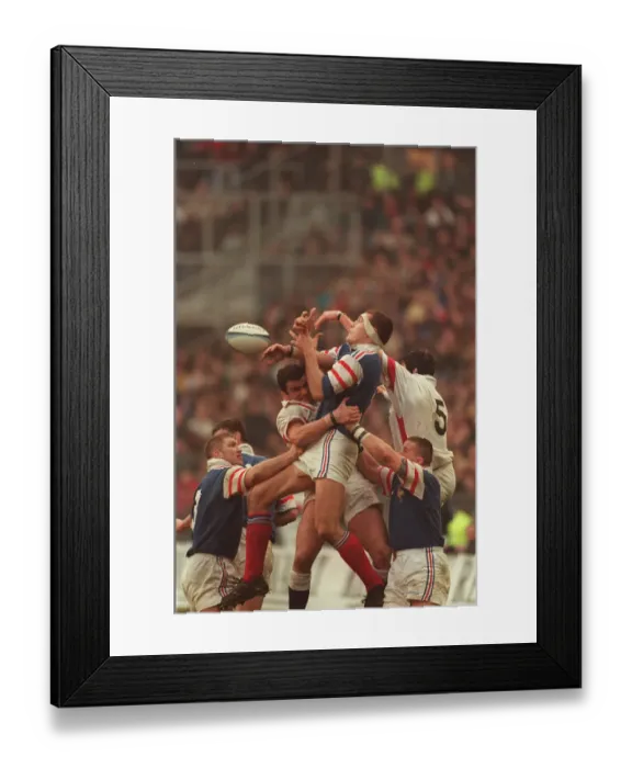 Framed Print : Brouzet Wins Lineout Framed Print : Brouzet Wins Lineout