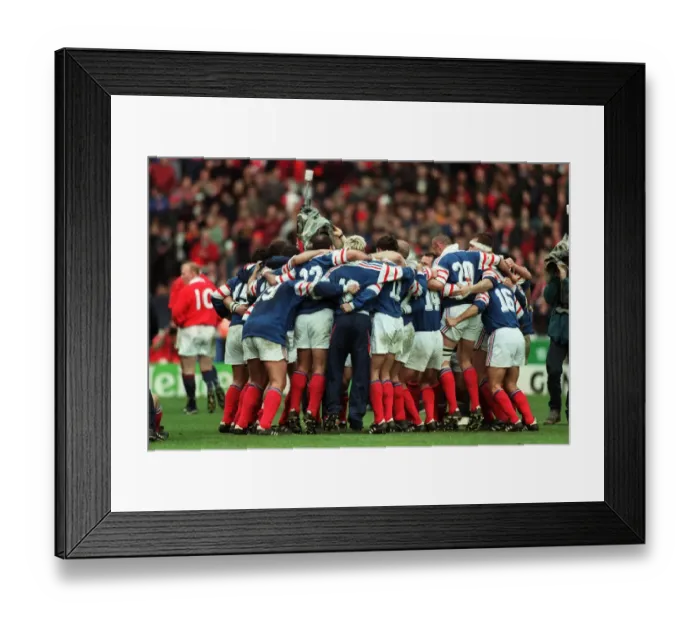 Framed Print : French Celebrate Grand Slam Framed Print : French Celebrate Grand Slam