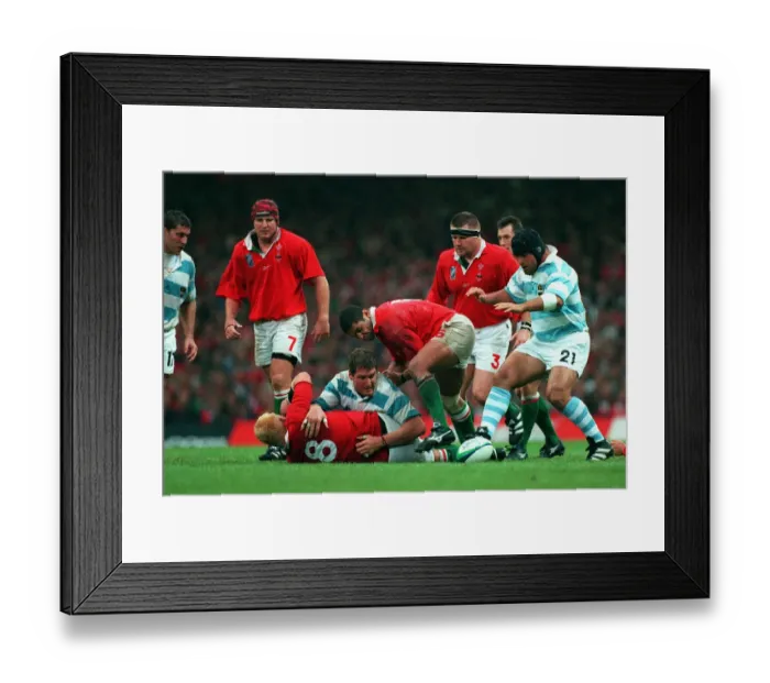 Framed Print : Colin Charvis & Omar Hasan
