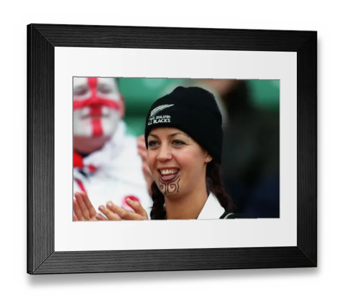 Framed Print : All Blacks Fan