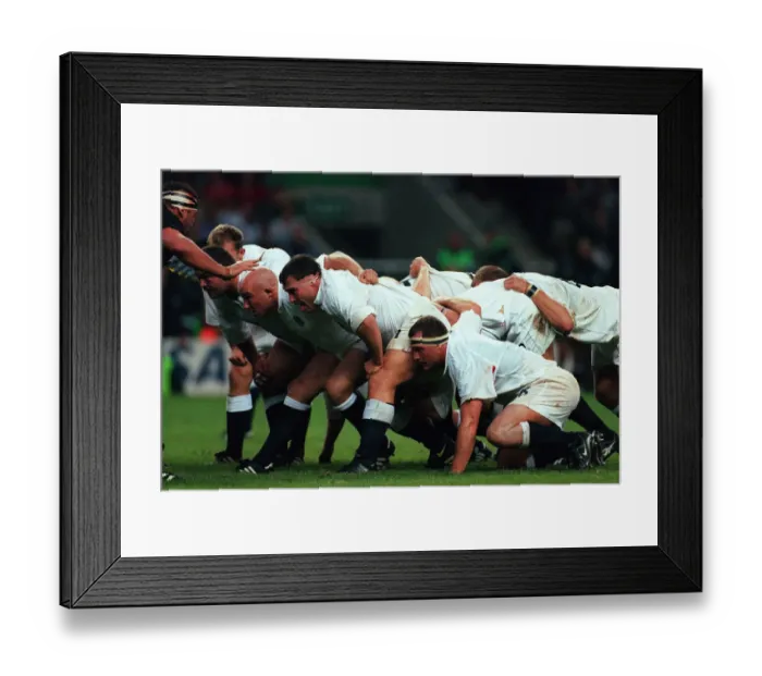 Framed Print : England Players In Scrum Framed Print : England Players In Scrum
