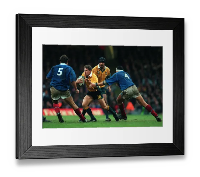 Framed Print : Jason Little, Benazzi & Pelous Framed Print : Jason Little, Benazzi & Pelous