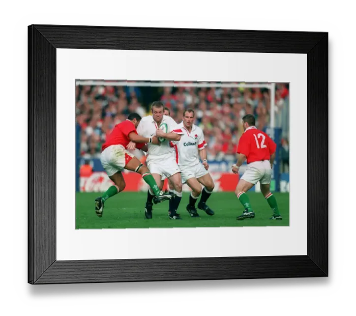 Framed Print : Tim Rodber Tackled By Charvis Framed Print : Tim Rodber Tackled By Charvis