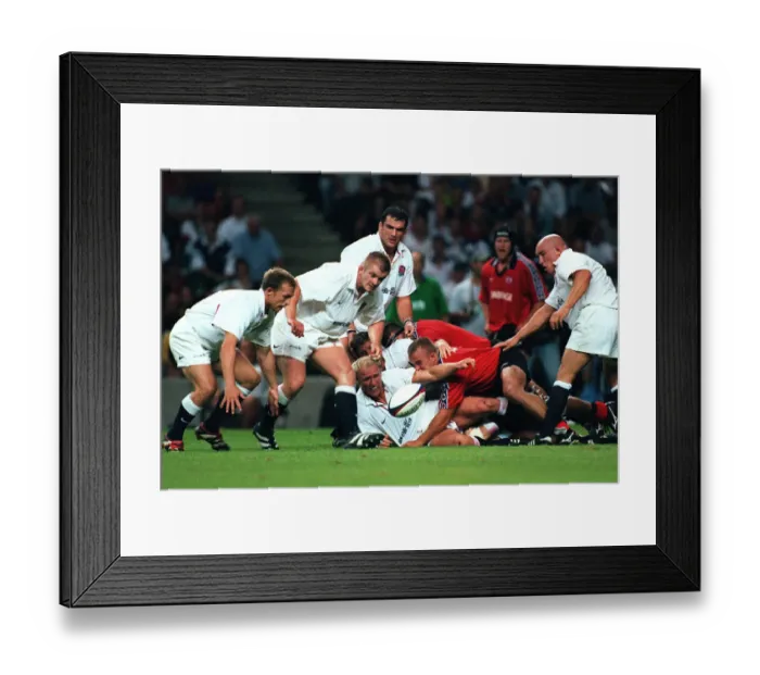 Framed Print : Neil Back Plays The Ball Framed Print : Neil Back Plays The Ball