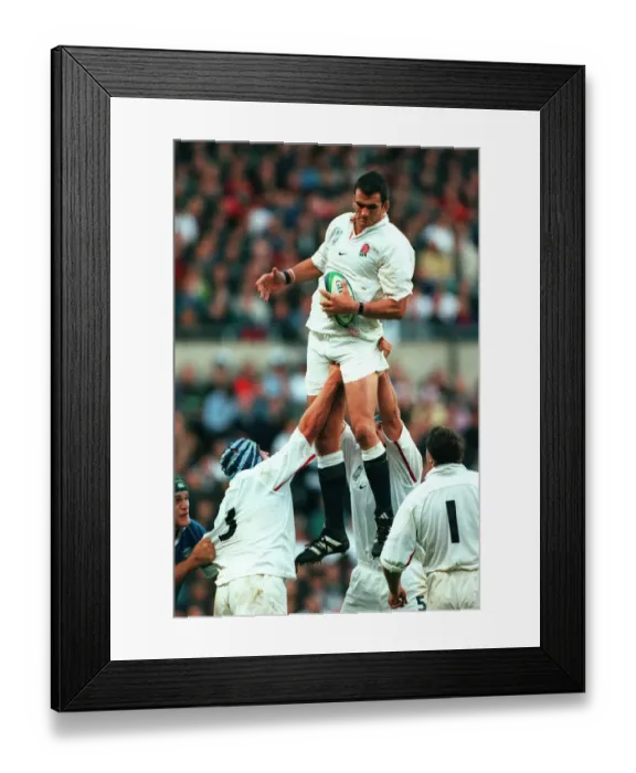 Framed Print : Martin Johnson In Line-Out Framed Print : Martin Johnson In Line-Out