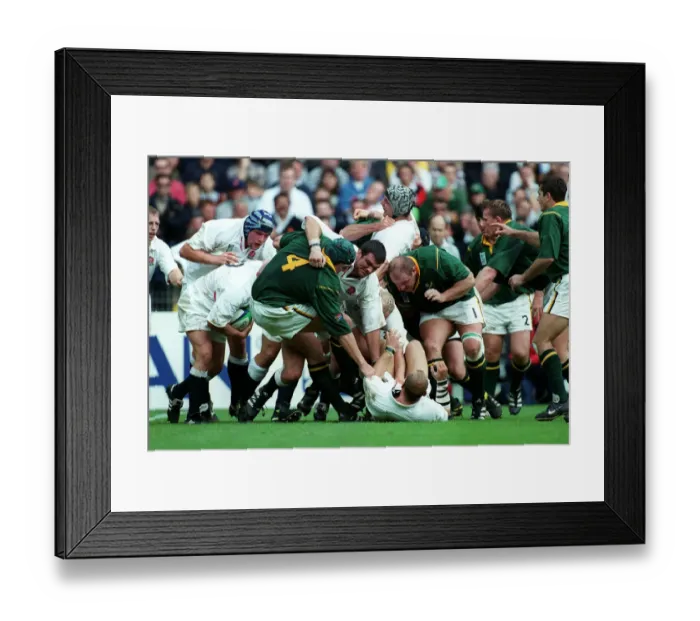 Framed Print : Martin Johnson & Dallaglio Framed Print : Martin Johnson & Dallaglio