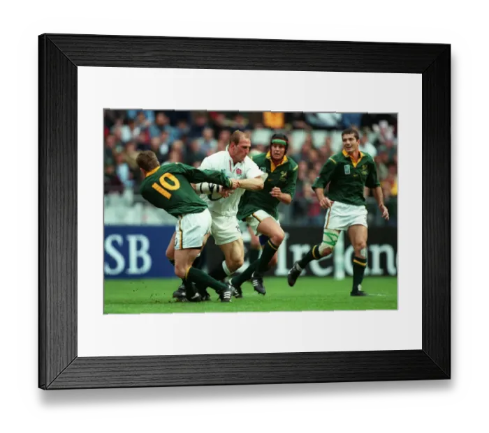 Framed Print : Lawrence Dallaglio & De Beer Framed Print : Lawrence Dallaglio & De Beer