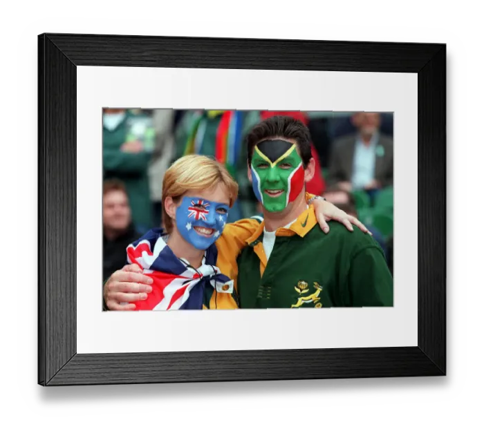 Framed Print : South Africa & Australia Fans Framed Print : South Africa & Australia Fans