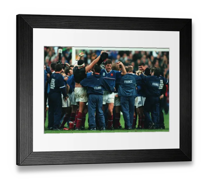 Framed Print : French Players Celebrate Win Framed Print : French Players Celebrate Win