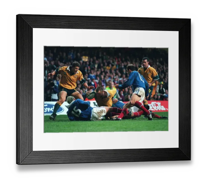 Framed Print : Ben Tune Scores Try Framed Print : Ben Tune Scores Try