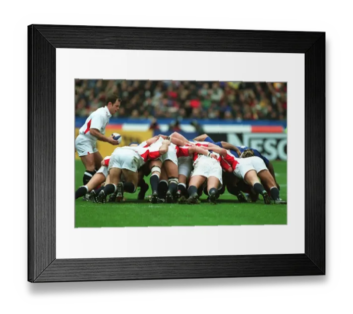 Framed Print : England & France Scrum Framed Print : England & France Scrum