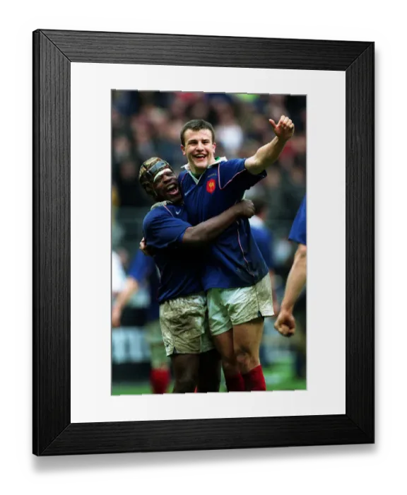 Framed Print : Serge Betsen & Damien Traille Framed Print : Serge Betsen & Damien Traille