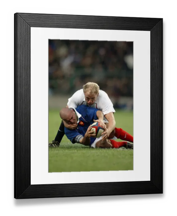 Framed Print : Neil Back & Gerald Merceron