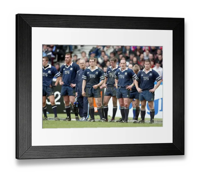 Framed Print : Dejected Scotland Players