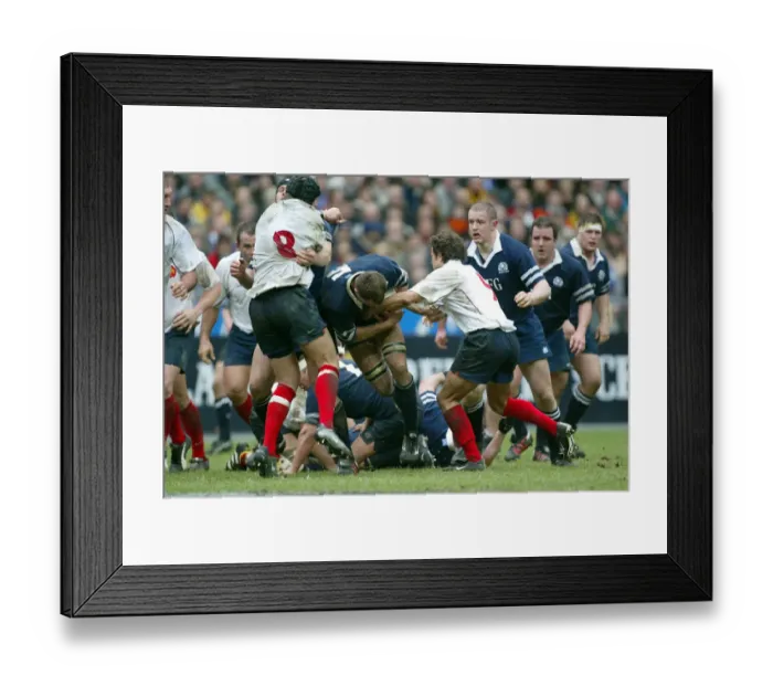Framed Print : Stuart Grimes & Fabien Galthie Framed Print : Stuart Grimes & Fabien Galthie
