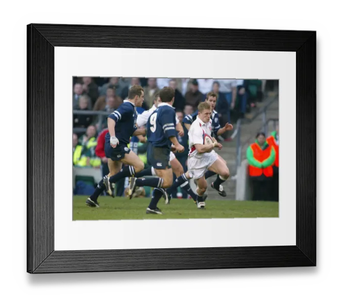 Framed Print : Josh Lewsey Breaks Through