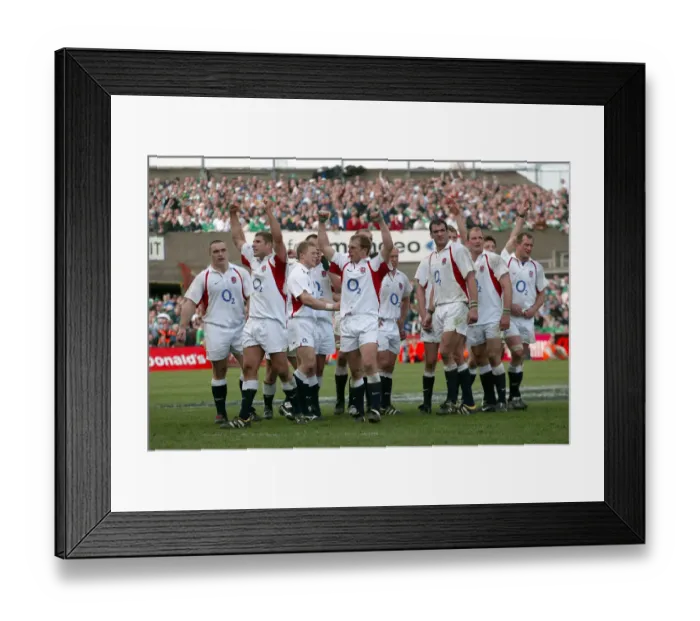 Framed Print : England Celebrate Win Framed Print : England Celebrate Win