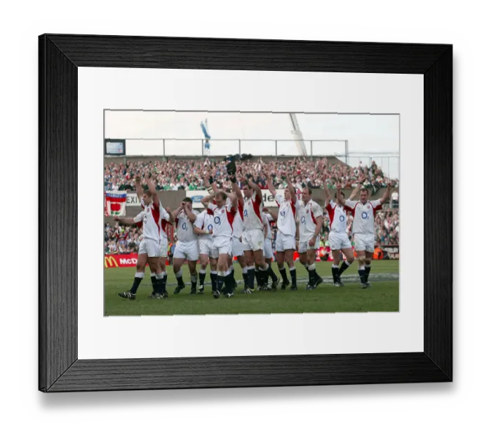 Framed Print : England Celebrate Win Framed Print : England Celebrate Win