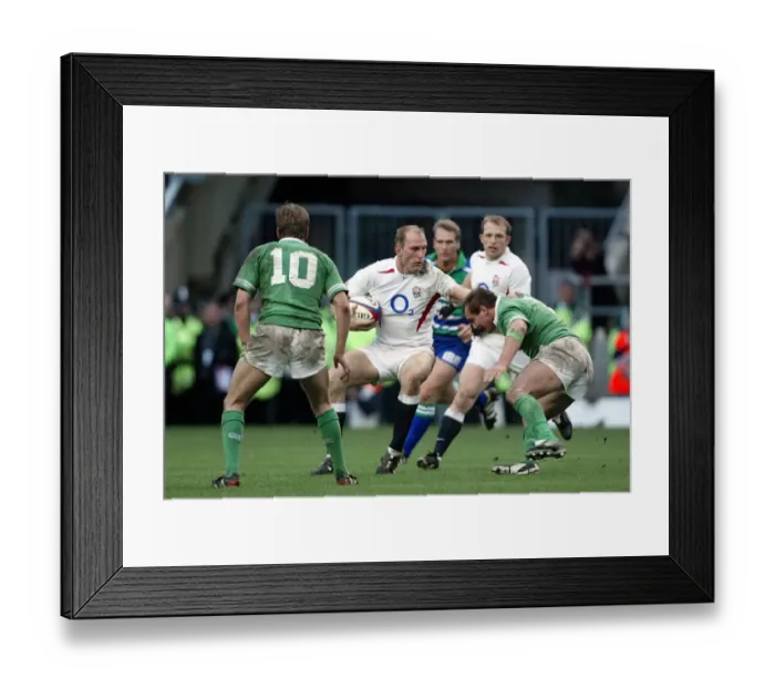 Framed Print : Lawrence Dallaglio & Keith Gleeson